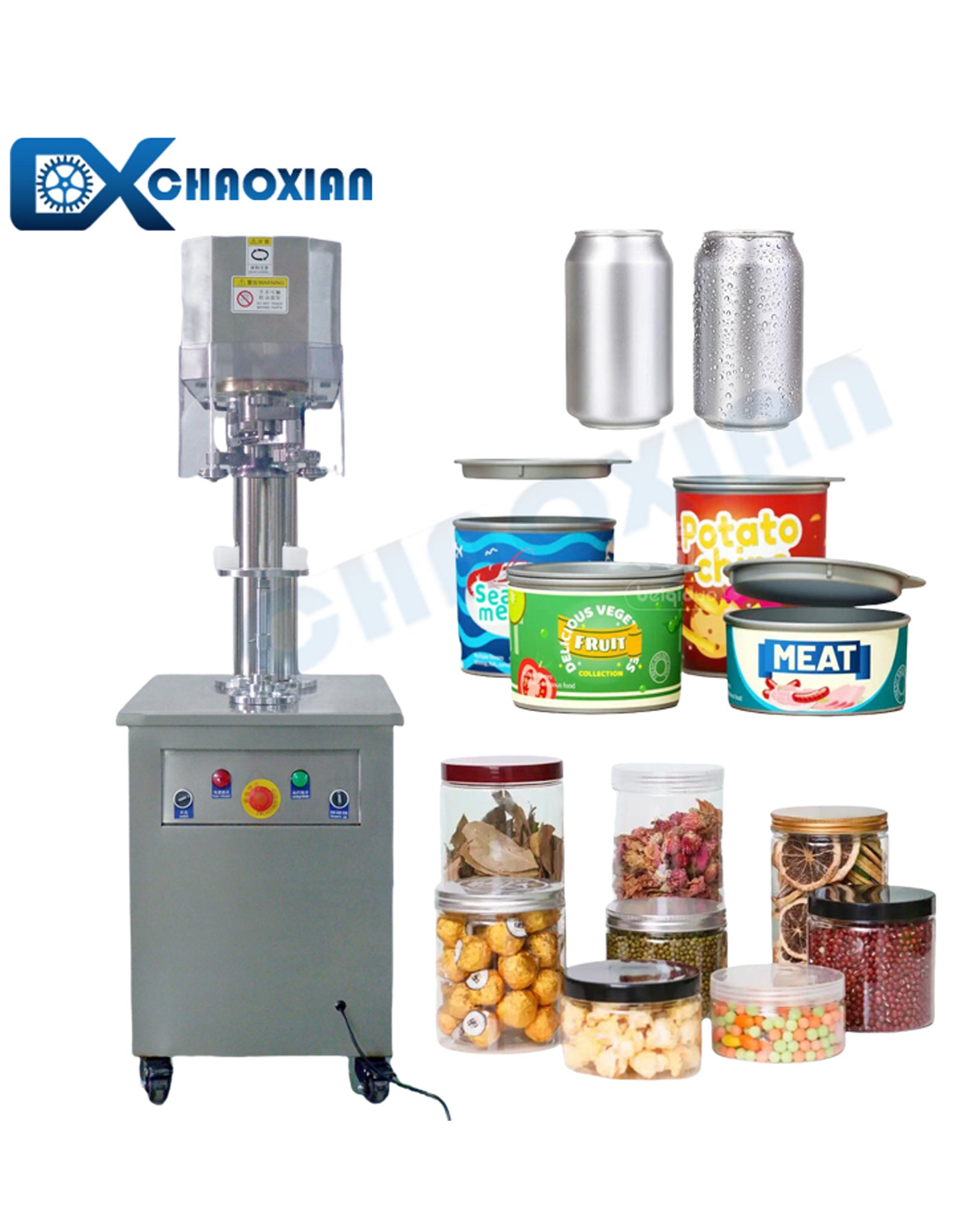 Semi Automatic Can Sealing Machine for Metal, Plastic & Paper Cans